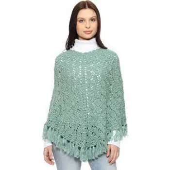 VaishnowHand Womens & Girls Handmade Woolen Poncho. 